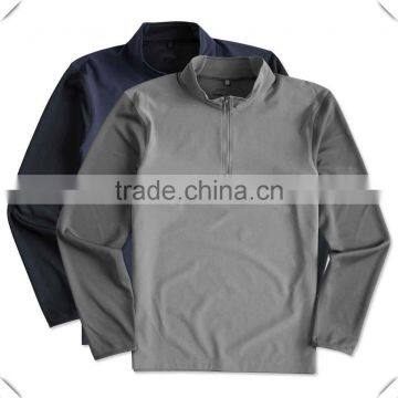Custom 100% Polyester breathable mens long sleeve high quality Golf Dri fit Lightweight 1/4 Zip Pullover