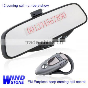 Bluetooth FM Transmitter Car Rearview Mirror Kit Handsfree