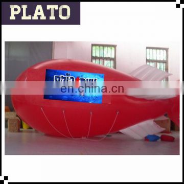 giant 10m PVC Flying inflatable advertising zeppelin helium balloon for decoration