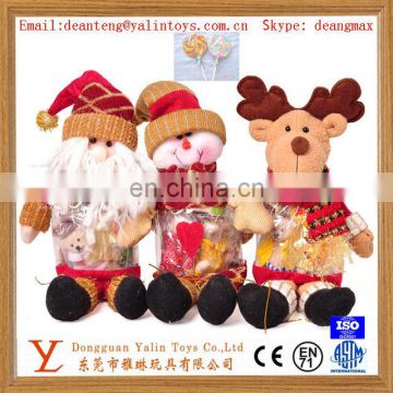 Good-looking unique design Christmas plush&stuffed lovely candy toys for kids meet EN71&ASTM&3C