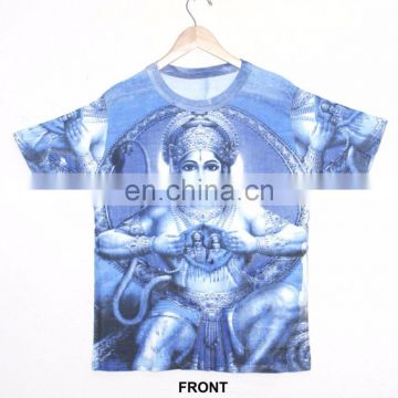 Hippie Dj Art T - Shirt shirt M / L / Xl Hindu God Deity Sri Ram Pavanputra HANUMAN Bajrang Bali Om Yoga Tee Tshirt Shirt