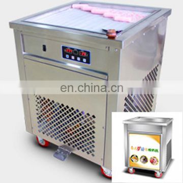 New generation Stainless Steel 110V fried ice cream machine big pan square fry ice machine deep freeze milk roll