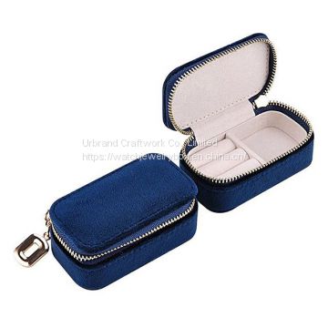 With Zipper Portable Small Travel Jewelry Box Lady Set Storage Case For Rings Earrings Necklace