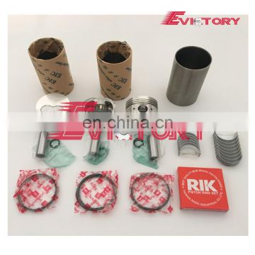 For Yanmar 3TNE74 3D74 3D74E piston + ring cylinder liner full gasket kit crankshaft con rod bearing