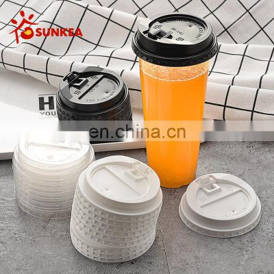 Disposable 80mm 90mm plastic coffee cup lids