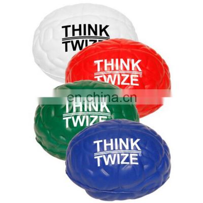 Promotional attracted colorful brain shaped stress balls