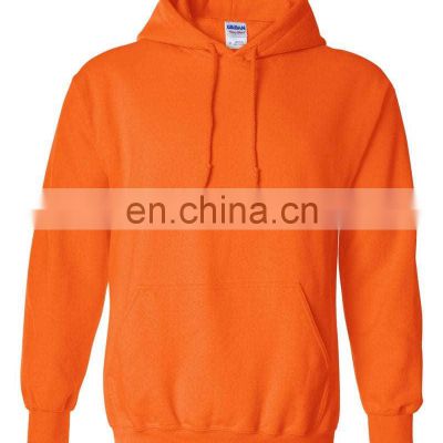 OEM Design your own pullover hoodies sweatshirts for men orange hoodie with kangaroo bag
