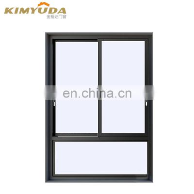 China JYD Mesh Window Simple Design Horizontal Pattern Aluminum Sliding Window