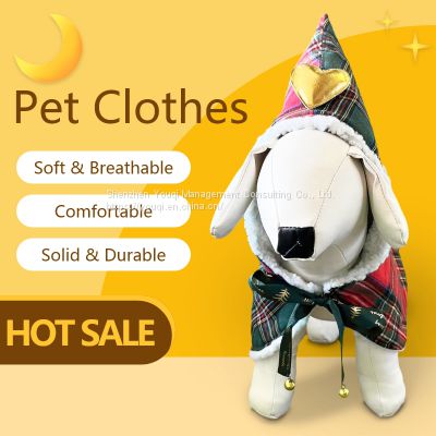 Factory Wholesale Dog Cloak/ Red & Green Dog Cloak/ Fashion Dog Cloak/ Party Pet Dress/