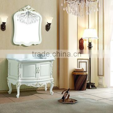 European design solid wood bathroom cabinet of classic style