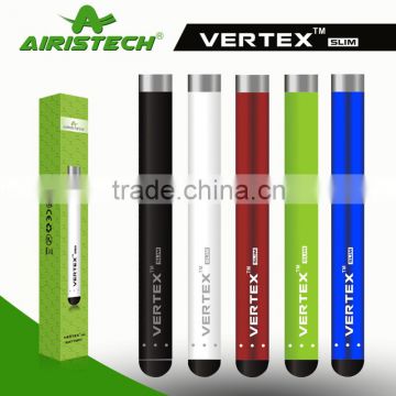 Latest craze e cigarette starter kit 510 thread battery vertex slim vape pen airistech vertex best vaporizer e cigarette 510