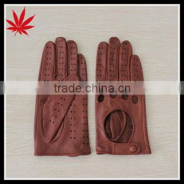 Women leather gloves for driving