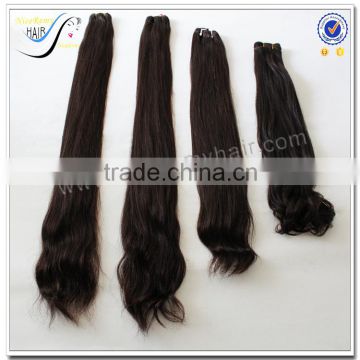 Wholesale top quality natural wave black color 100% virgin human hair weave