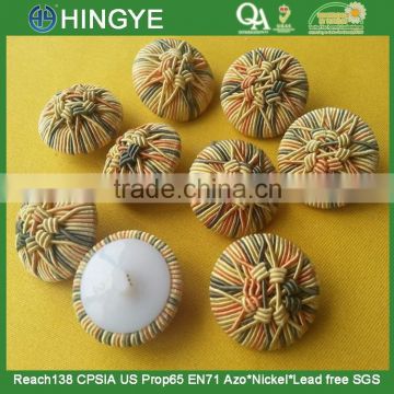 High Quality Cord Barided Fabric Covered Button -- F1533
