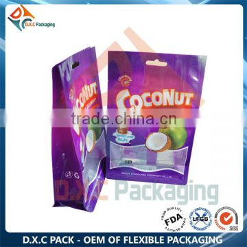 Snack Packaging Euro Hole Flat Bottom Heat Seal Bags
