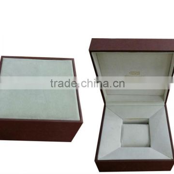 Paper Covering, Plastic Frame Watch Box with Velvet Top