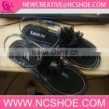simple design PVC jelly sandals for women