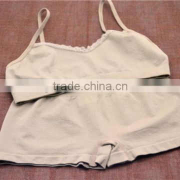Hot seamless underwear set bra boxer short panty for young girls
