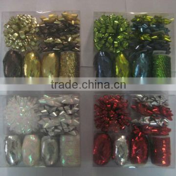 HOT SALE Metallic Lamintaion Poly Curly Ribbon Gift Bow Accessary Package