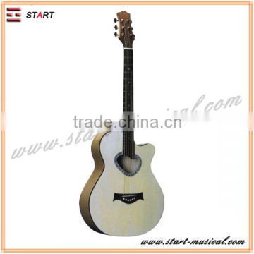 High End Factory Made Widely Used Acoustic Guitar White