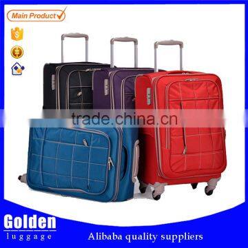 2015 China new product travel luggage soft nylon luggage bag 4 universal wheels trolley luggage