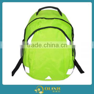 Large Capacity Bag;Fluorescence Green Cool Special Safe Design Reflective Backpack;School Bag High Visibility Backpack