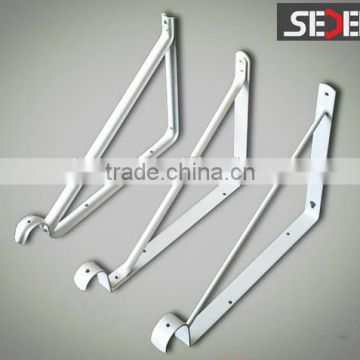 white metal shelf bracket with rod holder, China Manufacturer
