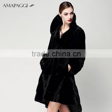 2014 newest long mink fur winter coat for women