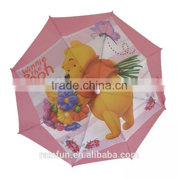 Cute and lovely safety cartoon kids umbrella