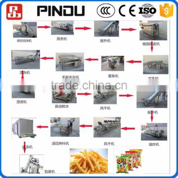 fully automatic potato chips french fires making machine production line