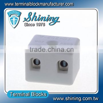 TC-202-A Thermocouple 600V 20A 2 Pin Ceramic Connector Block