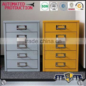 Colorful metal storage cabinet 5 drawers file cabinet