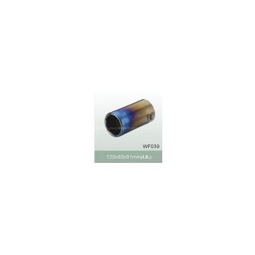 Exhaust Muffler,Muffler Tip-Single Layer Rolled Outlet Straight Cut,Exhaust Pipe, Muffler Tail Pipe WF039