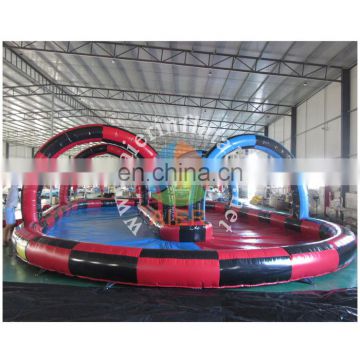 inflatable track playgroud/track with floor sport game