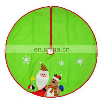 100cm thick woven green Christmas snowman tree skirt decoration