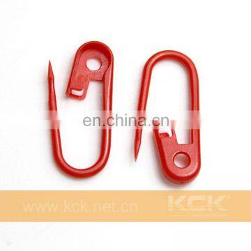 Decorative plastic safety pin for garment Red 22mm