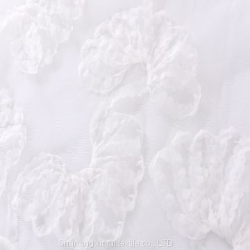 luxury laser cut flower wedding  lace fabric embroidery  for clothes