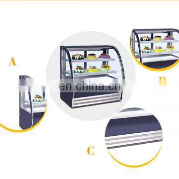 CE certification stainless steel cake showcase refrigerator equipment