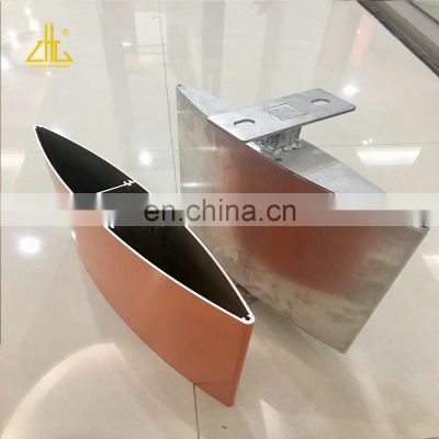 Customized aluminum roller blinds extrusion with powder coating surface, roller blinds head tube profile