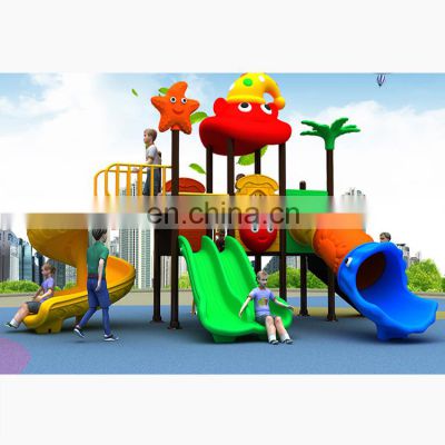 Plastic slide children commercial playground outdoor games playground equipment
