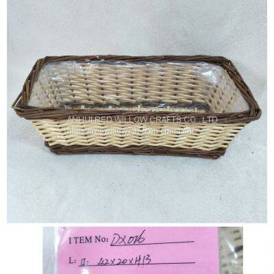 Outdoor Storage Wicker Basket rectangular willow basket