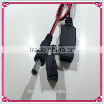 5.5*2.1mm Male DC JACK 2..1A Current Female USB Cable Assembly