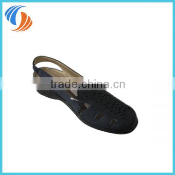 Women Navy Small Holes PU Leather Shoes