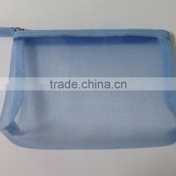 Affordable price transparent zip mesh cosmetic bag
