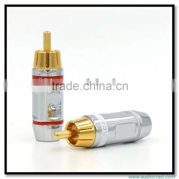 OEM brass connector 24K Gold Speaker Plug Audiophile Plug Solder