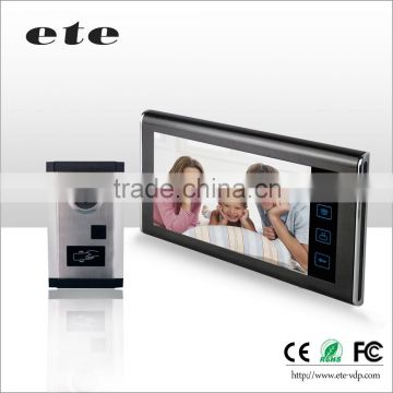 Hot sale 7inch TFT LCD touch screen handfree indoor monitor with touch key and unlock night vision camera video doorphone