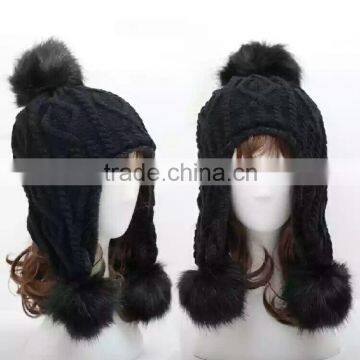 100% Wool knitted Beanie Hat