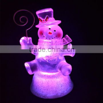 LED battery opearted color changing festival christmas promotion snowman table light