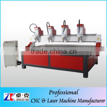 CNC Multi-Head Woodworking Engraving Machine With 4 Spindles ZK-2514-4