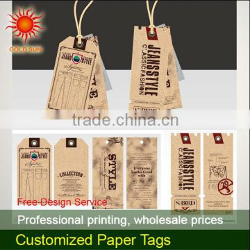 jeans paper hang tag